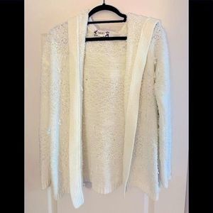 Pink Rose Hooded Cardigan Sweater